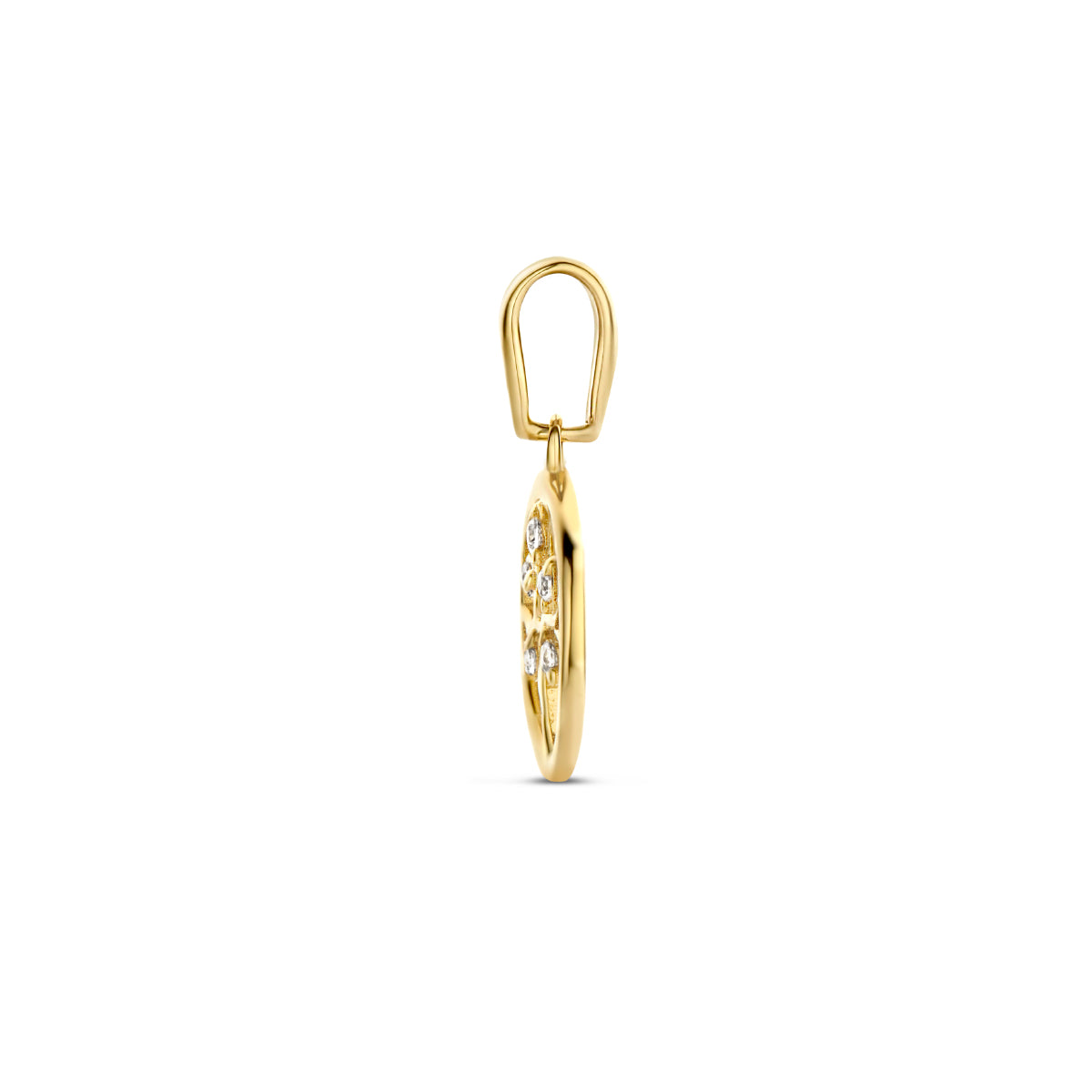 Anhänger Lebensbaum Zirkonia 14K Gelbgold