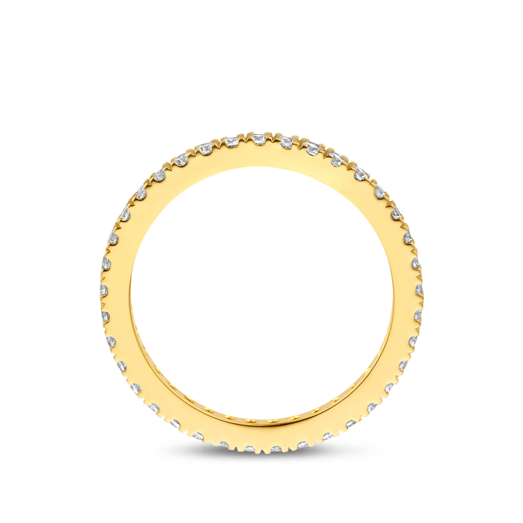 Ring Zirkonia 3 Mikron vergoldet (gelb)