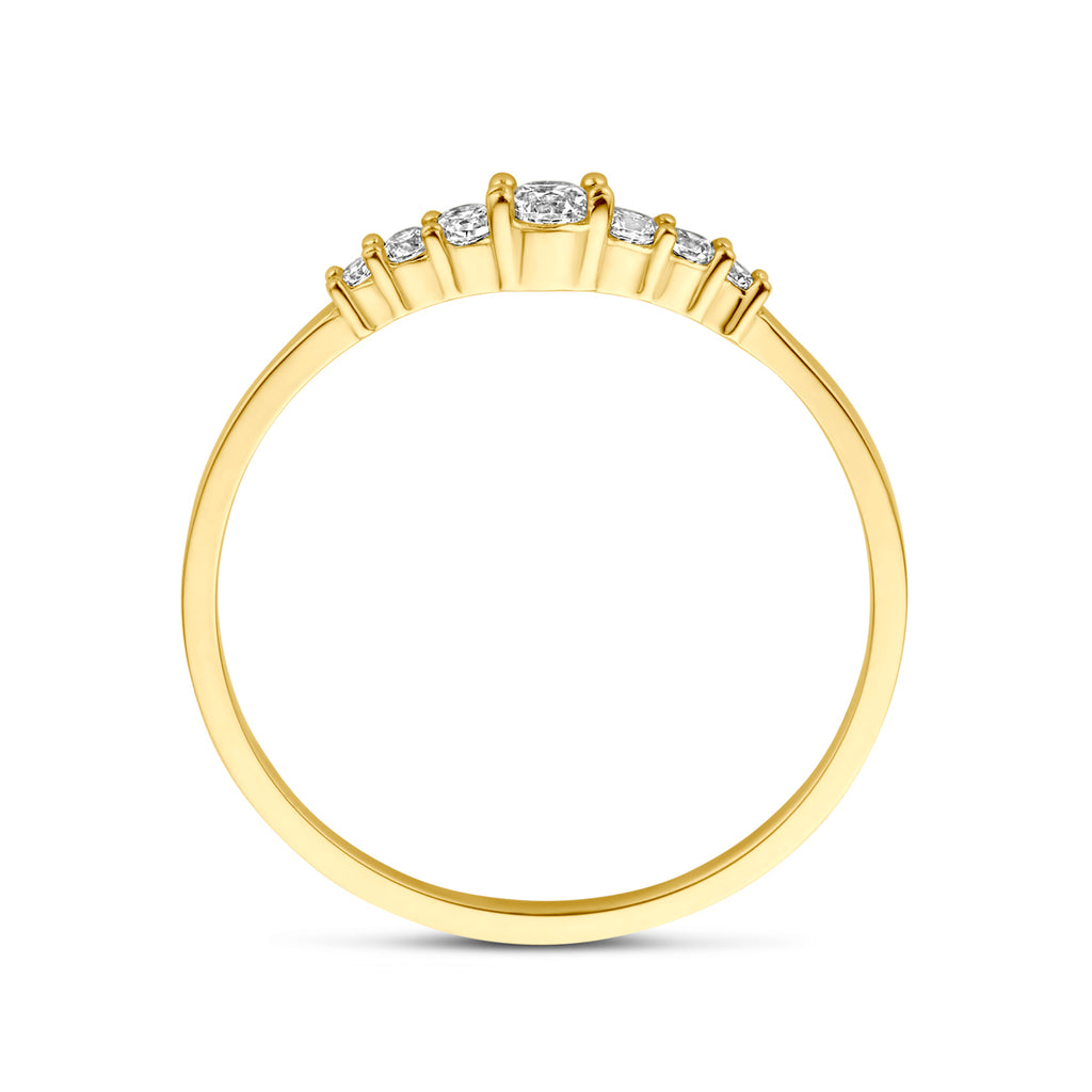 9k ring zirkonia 9K geel