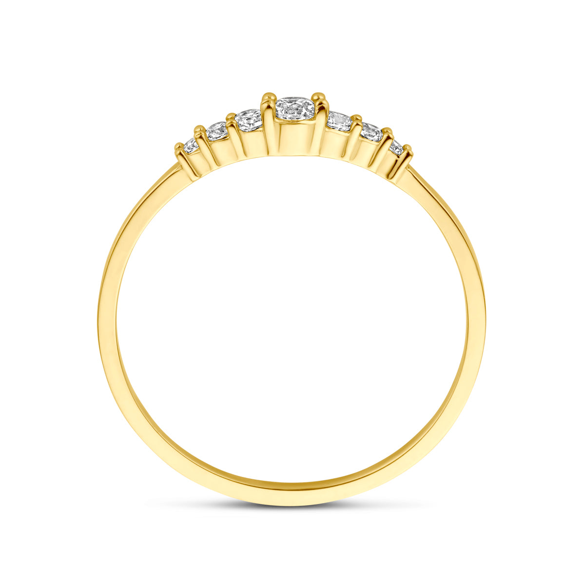 9k ring zirkonia 9K geel