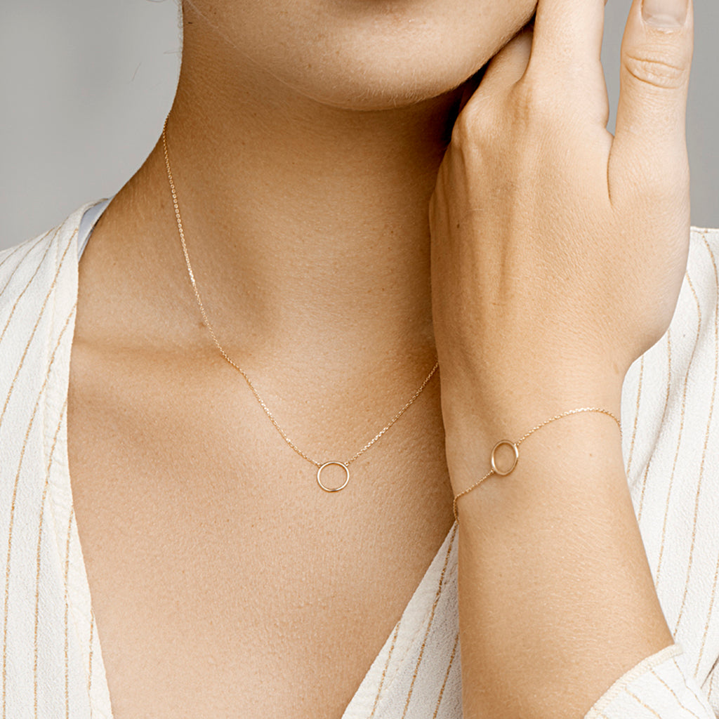 collier rondje 0,8 mm 40 - 44 cm 14K geelgoud