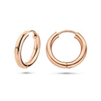 Ohrringe 2,5 mm runde Röhre 14K Roségold
