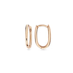 Klappohrringe Paperclip 14 mm 14K Roségold