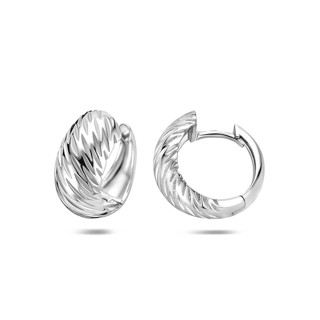 klapoorringen 14,5 mm zilver gerhodineerd