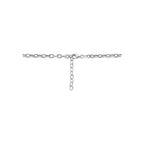 collier koffieboon 4,3 mm 41 + 4 cm zilver gerhodineerd