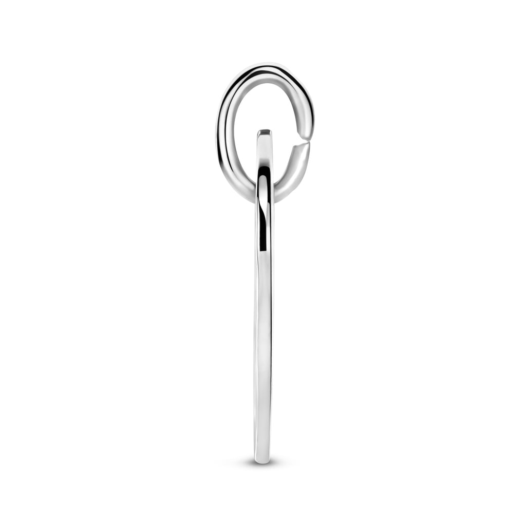 graveerhanger hartje gehamerd 15,5 mm zilver gerhodineerd