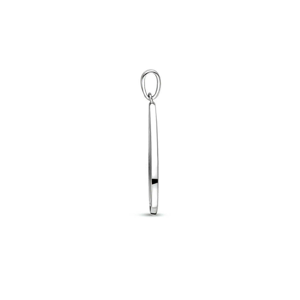 hanger onyx en zirkonia zilver gerhodineerd