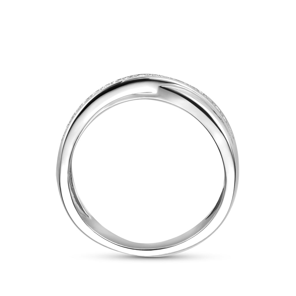 ring zirkonia zilver gerhodineerd