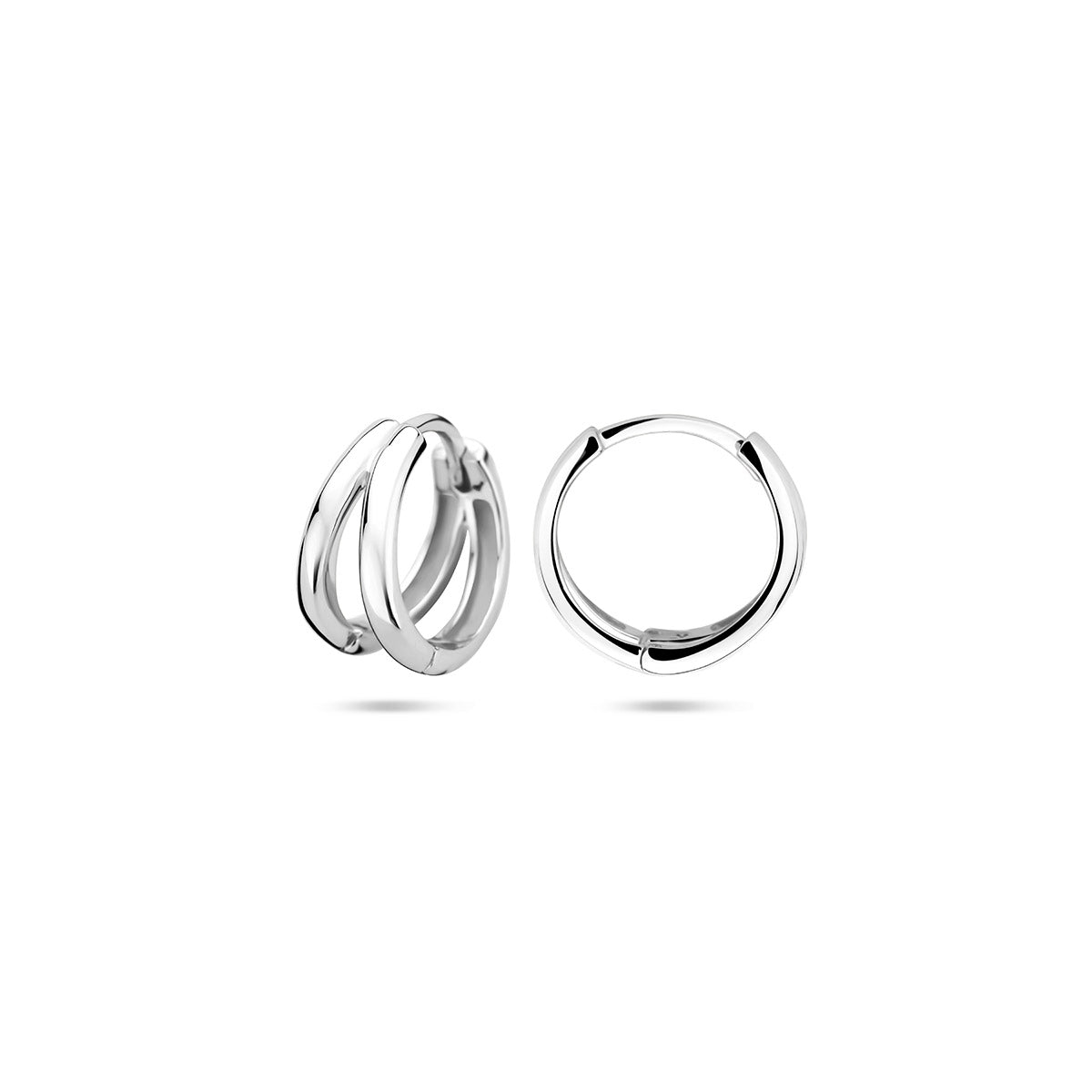 klapoorringen 12,5 mm zilver gerhodineerd