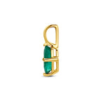 hanger smaragd 11,5 mm 14K geelgoud