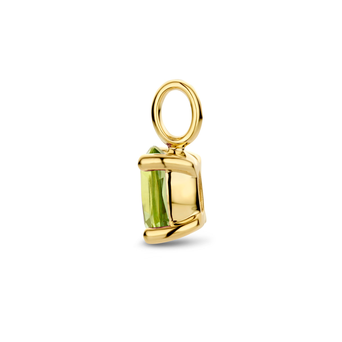 hanger peridot 12 mm 14K geelgoud