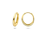 klapoorringen 16 mm 14K geelgoud