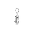 hanger zirkonia halo zilver gerhodineerd