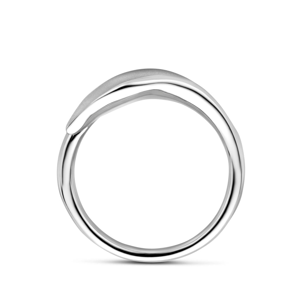 Ring poliert/matt silber rhodiniert