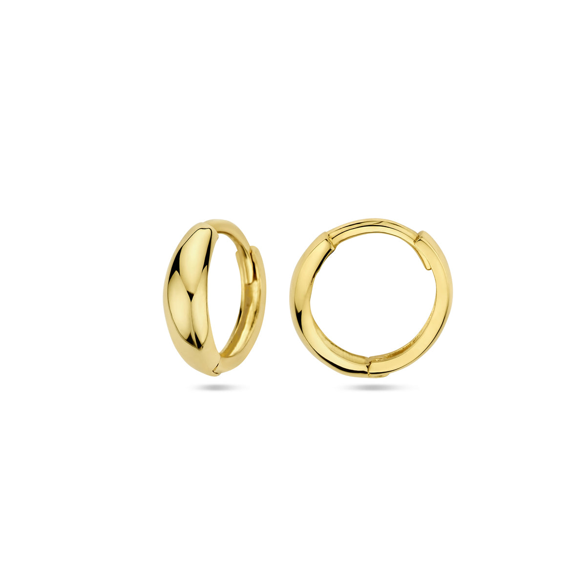 klapoorringen 12 mm 14K geelgoud