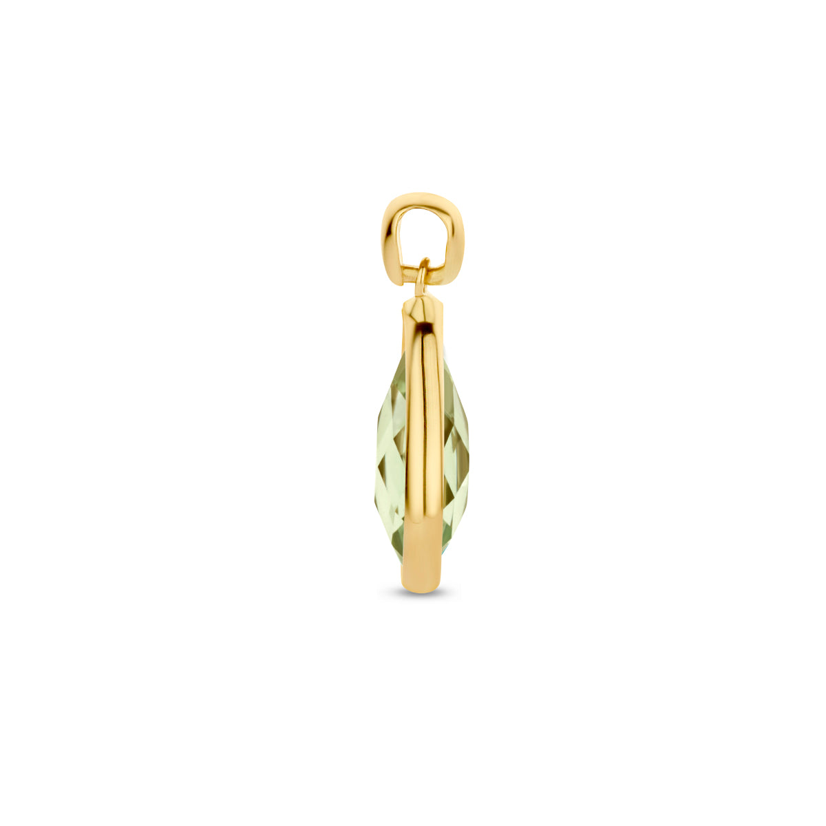 hanger groen amethist 14K geelgoud