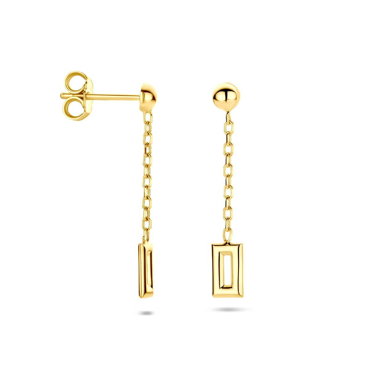 oorhangers 28 mm 14K geelgoud