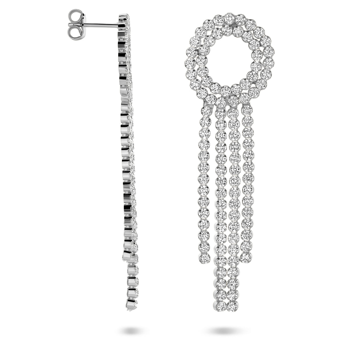 oorhangers zirkonia 62 mm zilver gerhodineerd