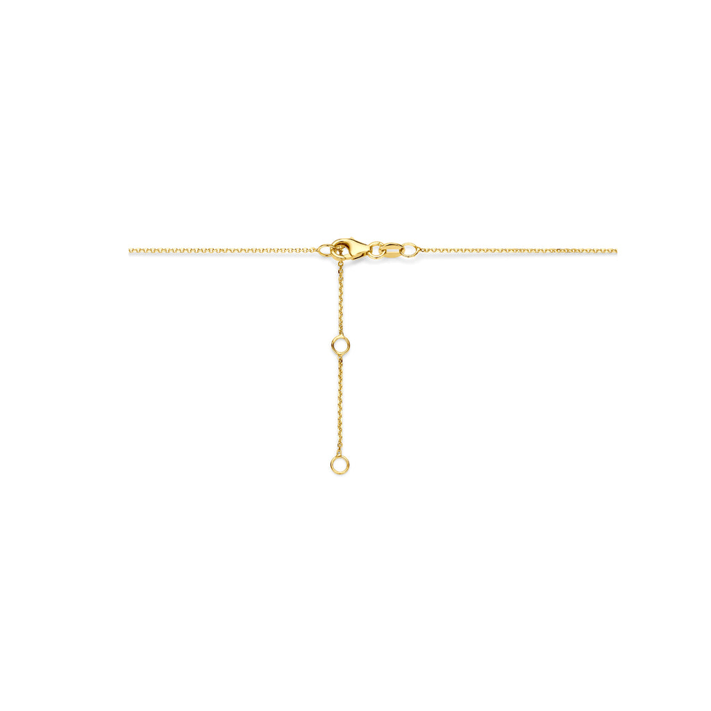 collier lab grown diamant 0.05ct g vs 40 - 42 - 44 cm 14K geelgoud - rond