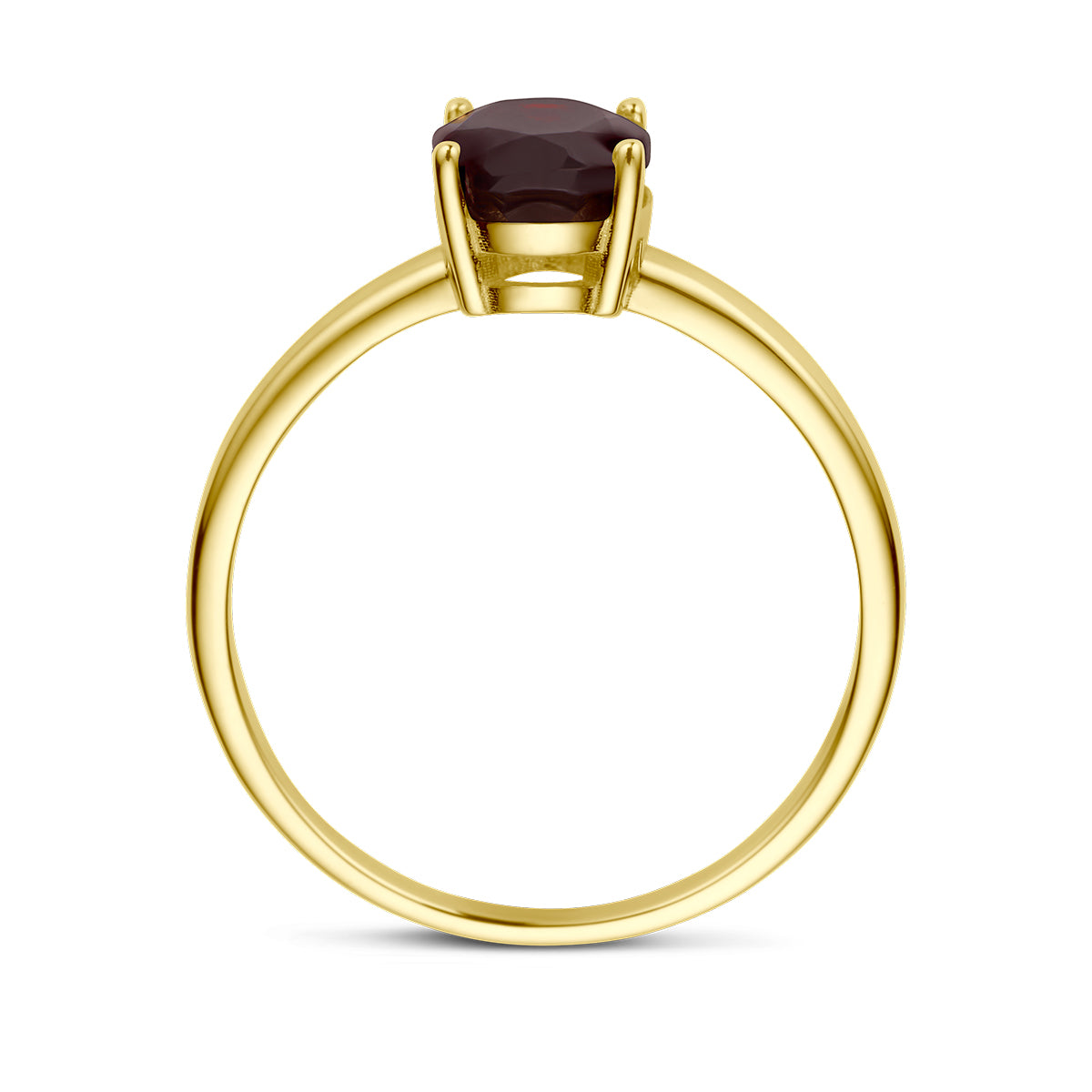 ring granaat 14K geelgoud