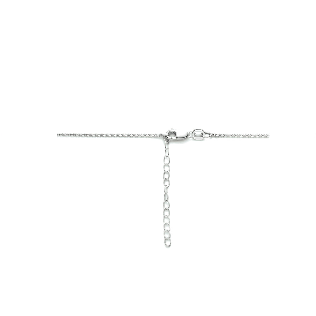 Halskette rund 41 + 4 cm Silber rhodiniert