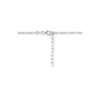 collier paperclip vierkante buis 3,0 mm 41 + 4 cm zilver gerhodineerd