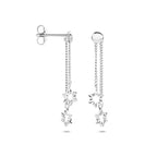 oorhangers  ster zilver gerhodineerd