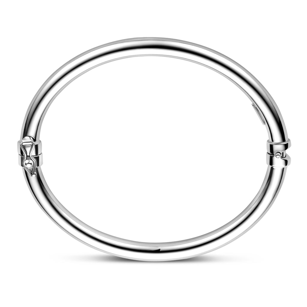 Armreif 5 mm 60 mm rhodiniert Sterlingsilber