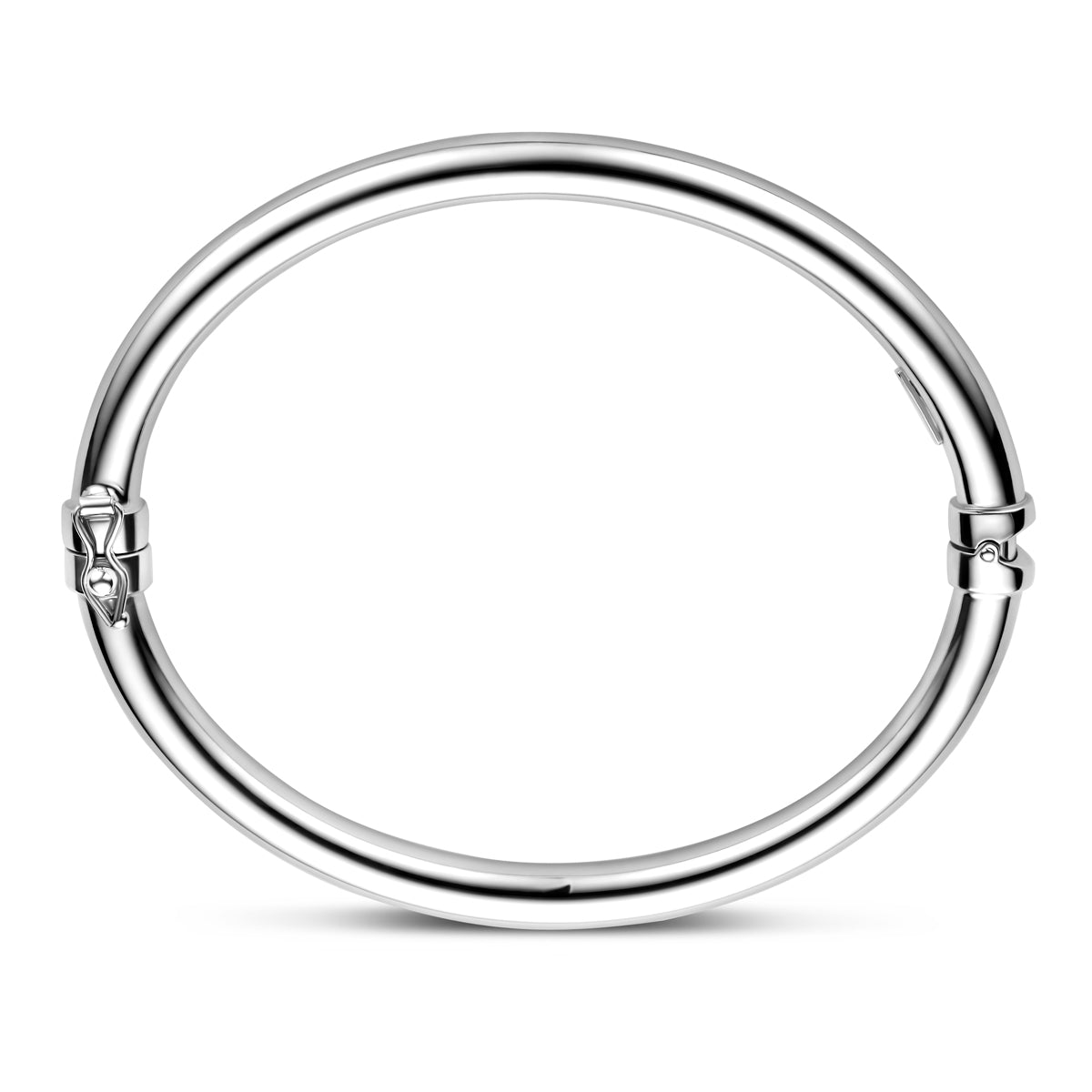 Armreif 5 mm 60 mm rhodiniert Sterlingsilber