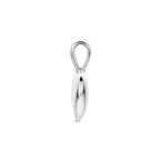 hanger hart gescratcht 11 mm zilver gerhodineerd