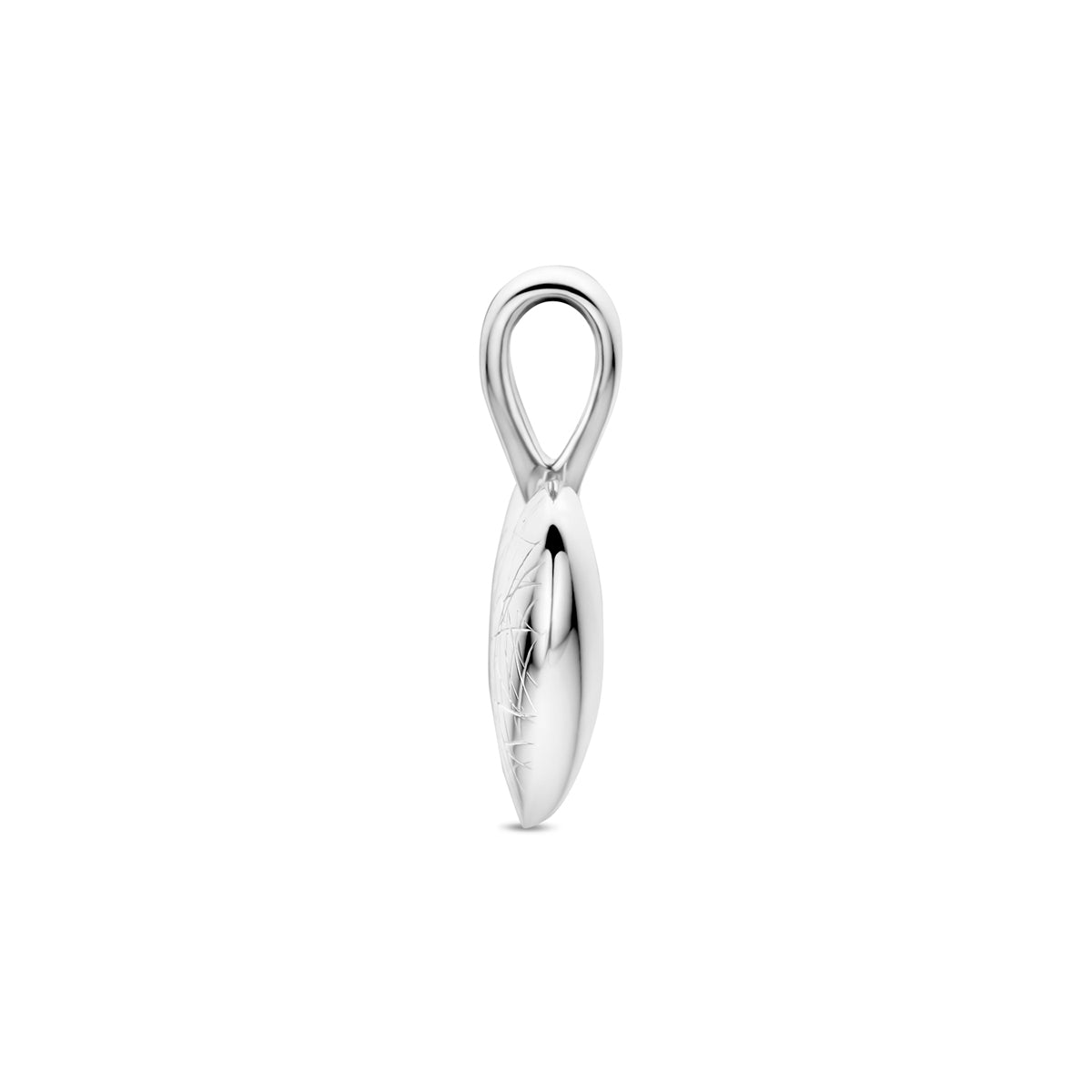 hanger hart gescratcht 11 mm zilver gerhodineerd