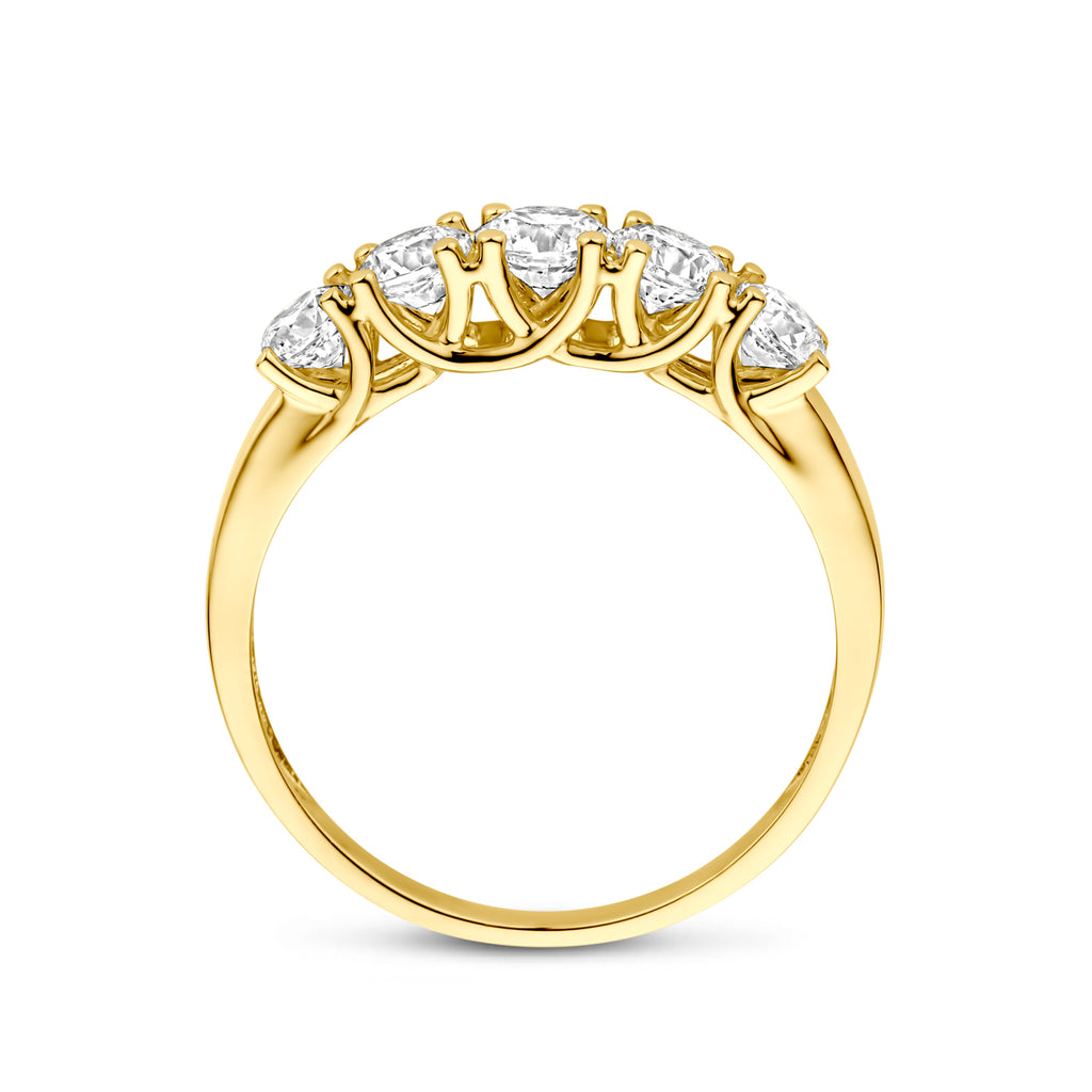 ring zirkonia 14K geelgoud