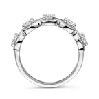 Ring Zikonia Halo Silber rhodiniert