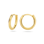klapoorringen half rond 1 micron zilver verguld (geel) - half-rond