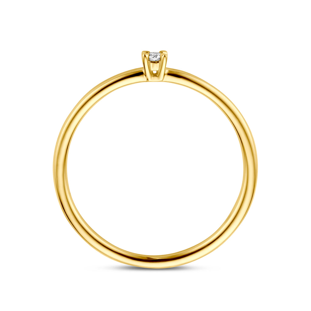 Ring Diamant 0,03 ct h SI 14K Gelbgold