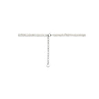collier parels 40 + 5 cm zilver gerhodineerd