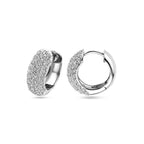 klapoorringen zirkonia 16 mm zilver gerhodineerd