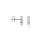 Ohrstecker Zirkonia 10 mm Silber rhodiniert