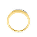 ring lab grown diamant 0.04ct f vs 14K bicolor goud geel/wit