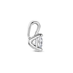 Anhänger Zirkonia 9 mm Silber rhodiniert
