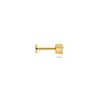 Flatback-Piercing Zirkonia Herzchen 3,5 mm 1 Mikron vergoldet (Gelb)