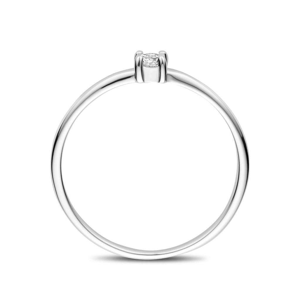 Ring Zirkonia Silber rhodiniert