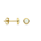 oorknoppen opaal 14K geelgoud