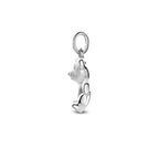 hanger beer poli/mat zilver gerhodineerd