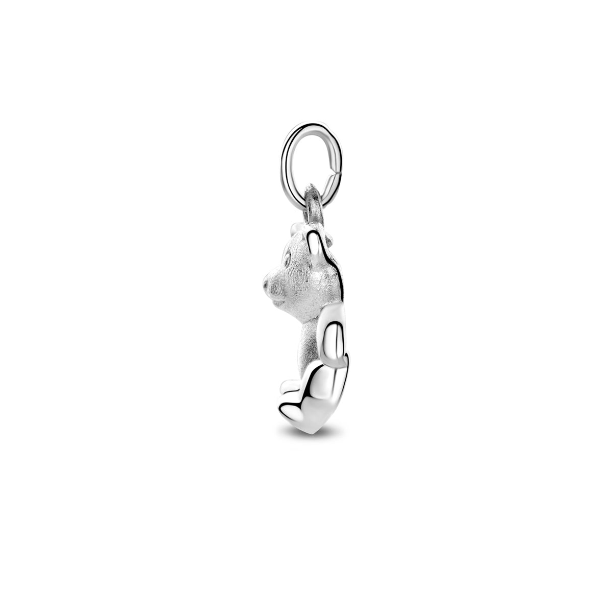 hanger beer poli/mat zilver gerhodineerd