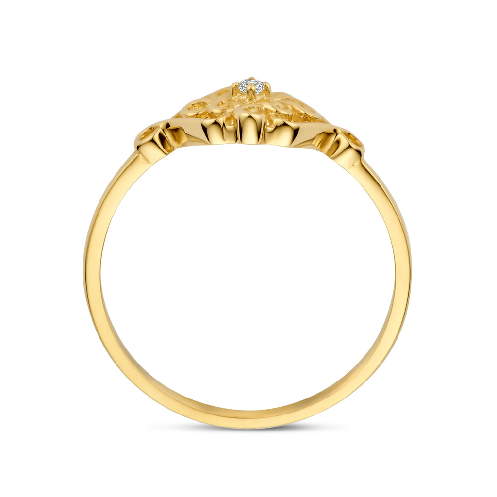 Ring Zirkonia 14K Gelbgold
