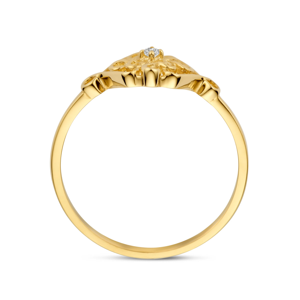 Ring Zirkonia 14K Gelbgold