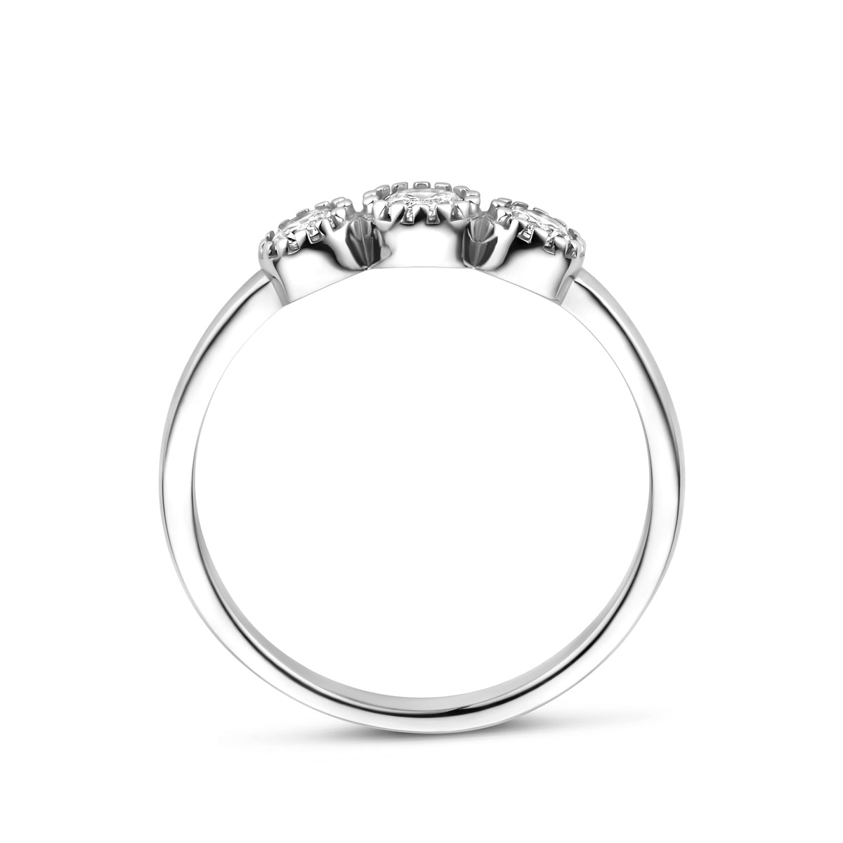 ring zirkonia zilver gerhodineerd