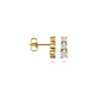 oorknoppen lab grown diamant 0.50ct (2x 0.25ct) f vs 10,5 mm 14K geelgoud