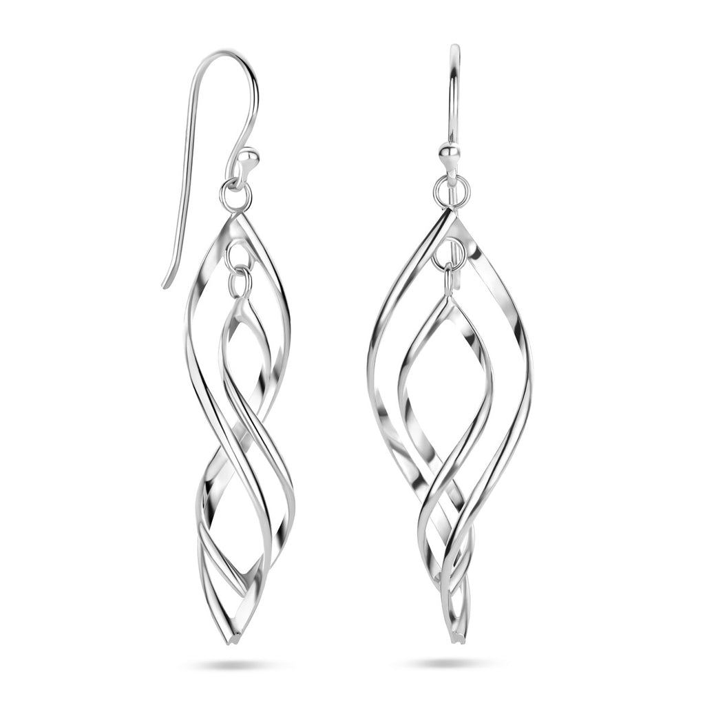 Ohrhänger französische Haken 50 mm Silber rhodiniert